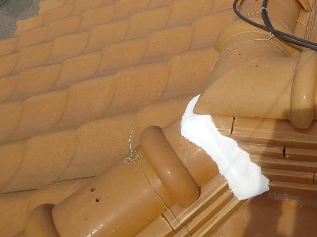 姫路市で漆喰の詰め直しが完了